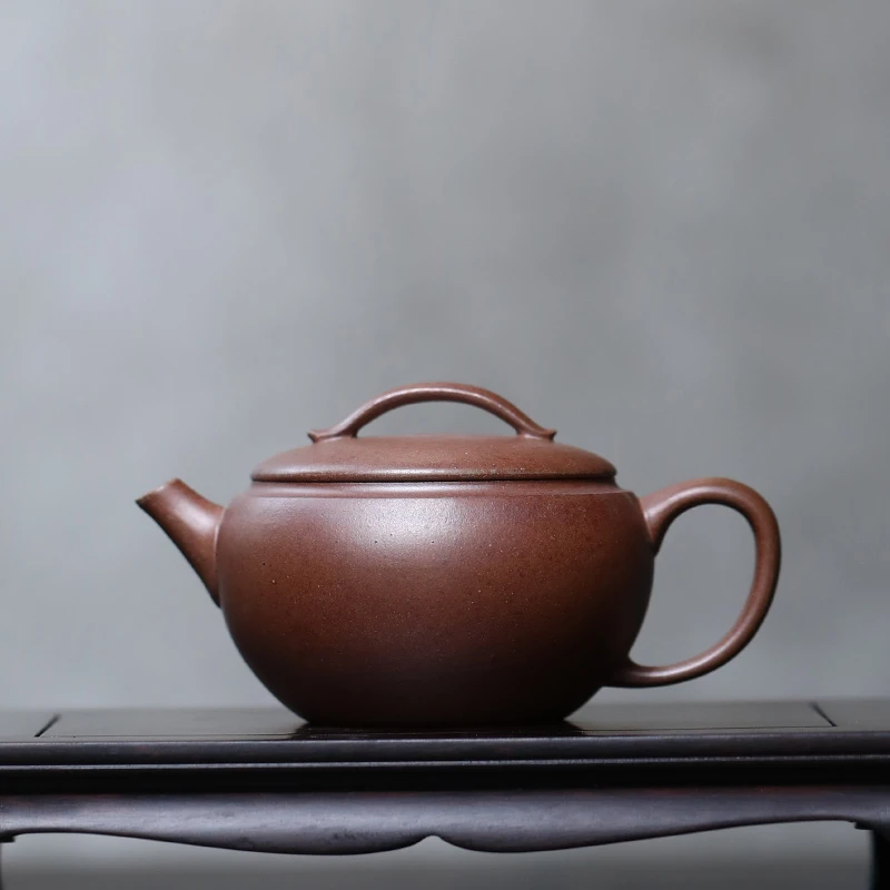 大吉羊柴烧 宜兴紫砂壶茶壶 本山绿泥瓦韵120ml庄杰