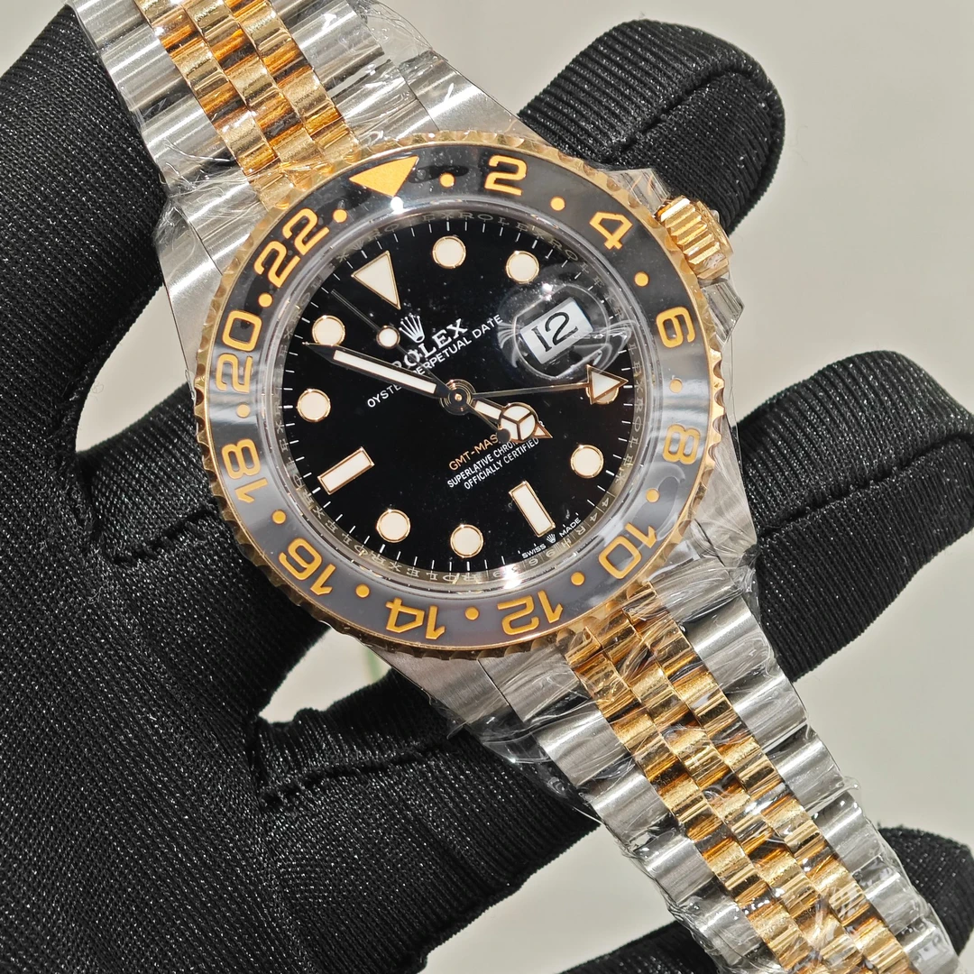 99新 Rolex/劳力士 25年格林尼治126713皮蛋圈男士经典机械表
