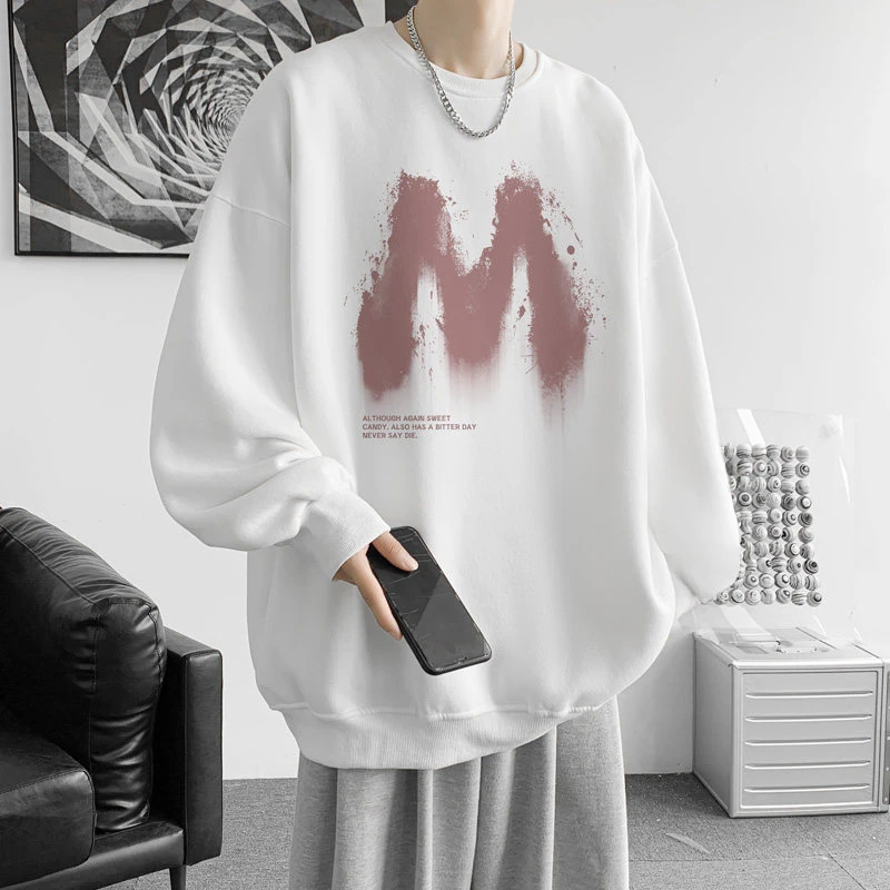 加肥加大码300斤600g重磅棉圆领卫衣男秋冬新款宽松百搭潮流外套