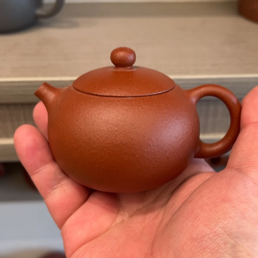 茶壶紫砂140cc大红泥西施