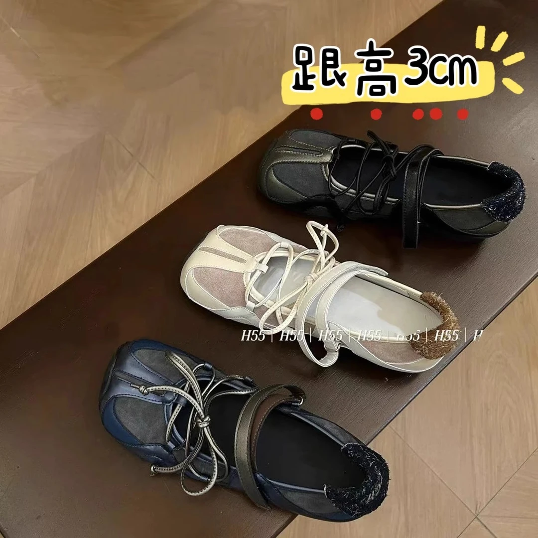 H55造梦者-芭蕾风魔术贴玛丽珍鞋3cm百搭软底舒适单鞋女2025新款