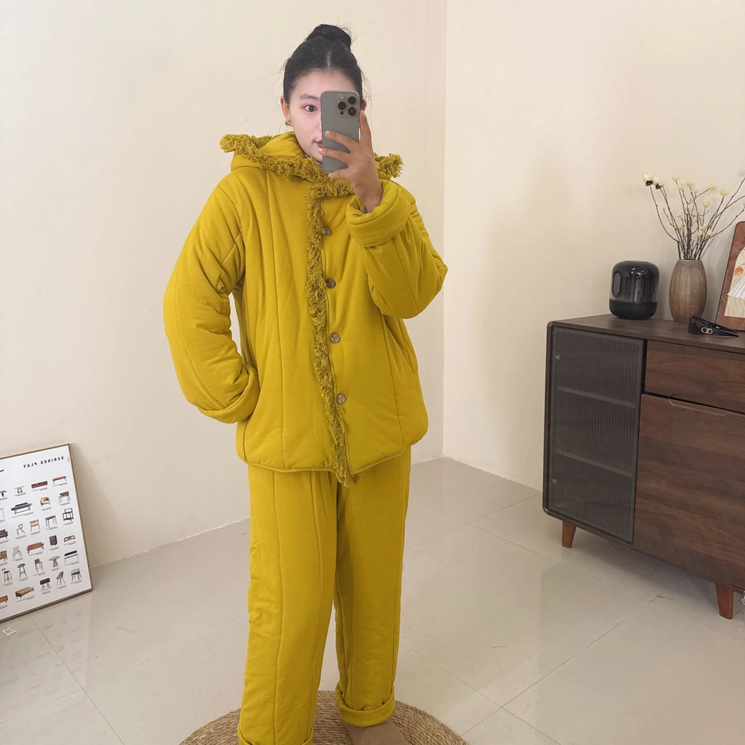 【流苏套装】300g厚度套装保暖加厚宽松冬季棉衣棉服