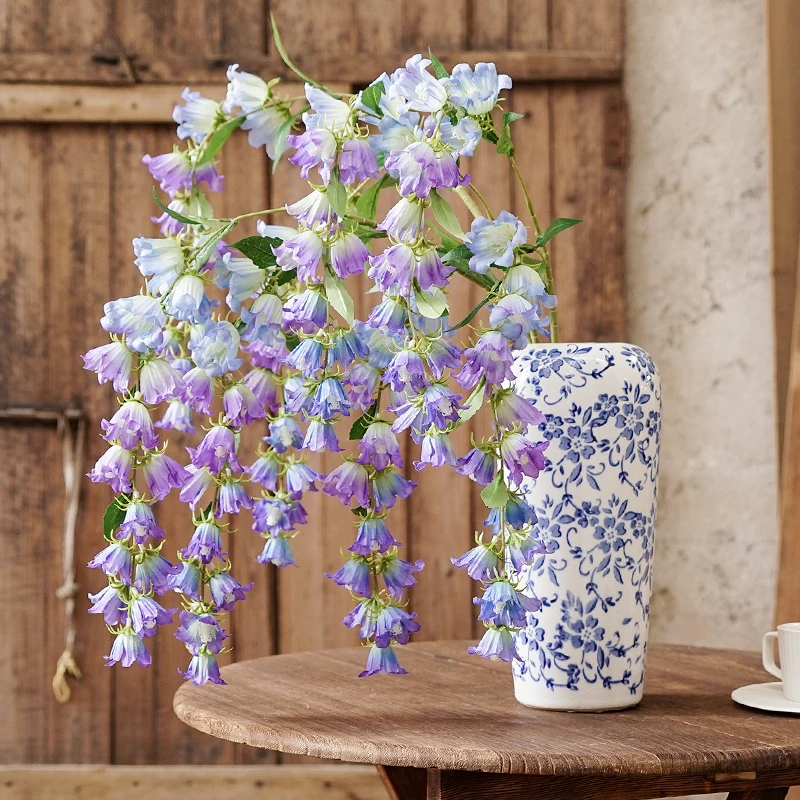 风铃花仿真花客厅餐桌铃兰花假花装饰花摆件塑料干花绢花插花摆设