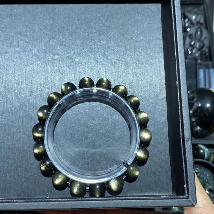 黑曜岩手链未镶嵌机*猫