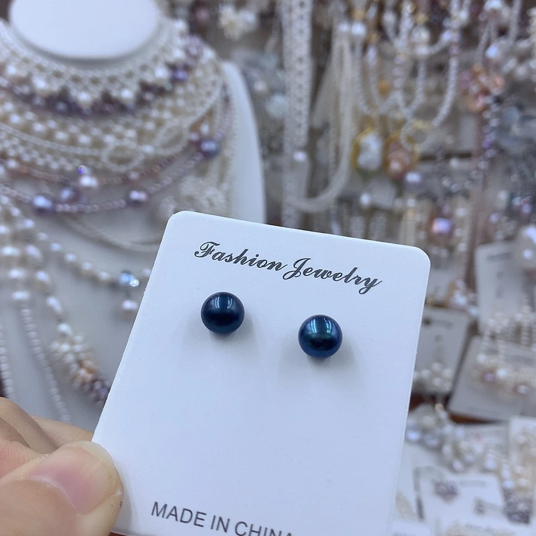 银S925镶嵌淡水珍珠项链耳饰