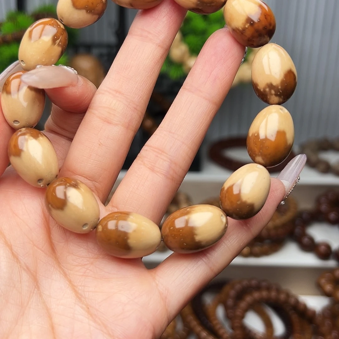 柿***意紫金鼠手串半实心花皮枣珠 福利款