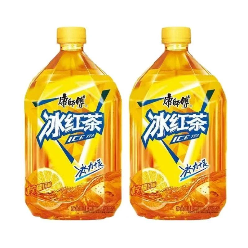 【到手8瓶】康师傅冰红茶1L*8大瓶装整箱柠檬口味解渴饮料批发特惠