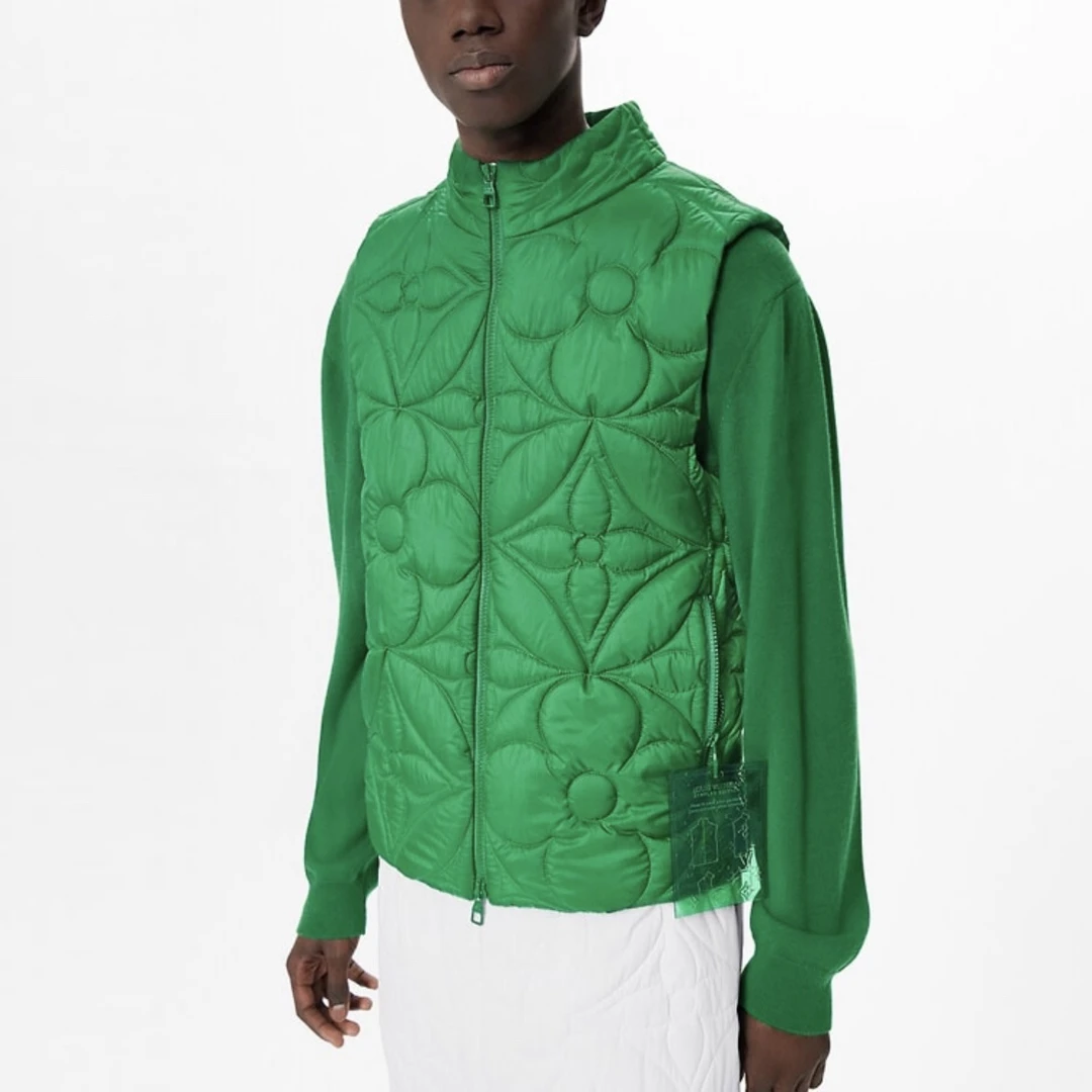 99新 LouisVuitton/路易威登 8039/绿色老花满印马甲/52码/98新