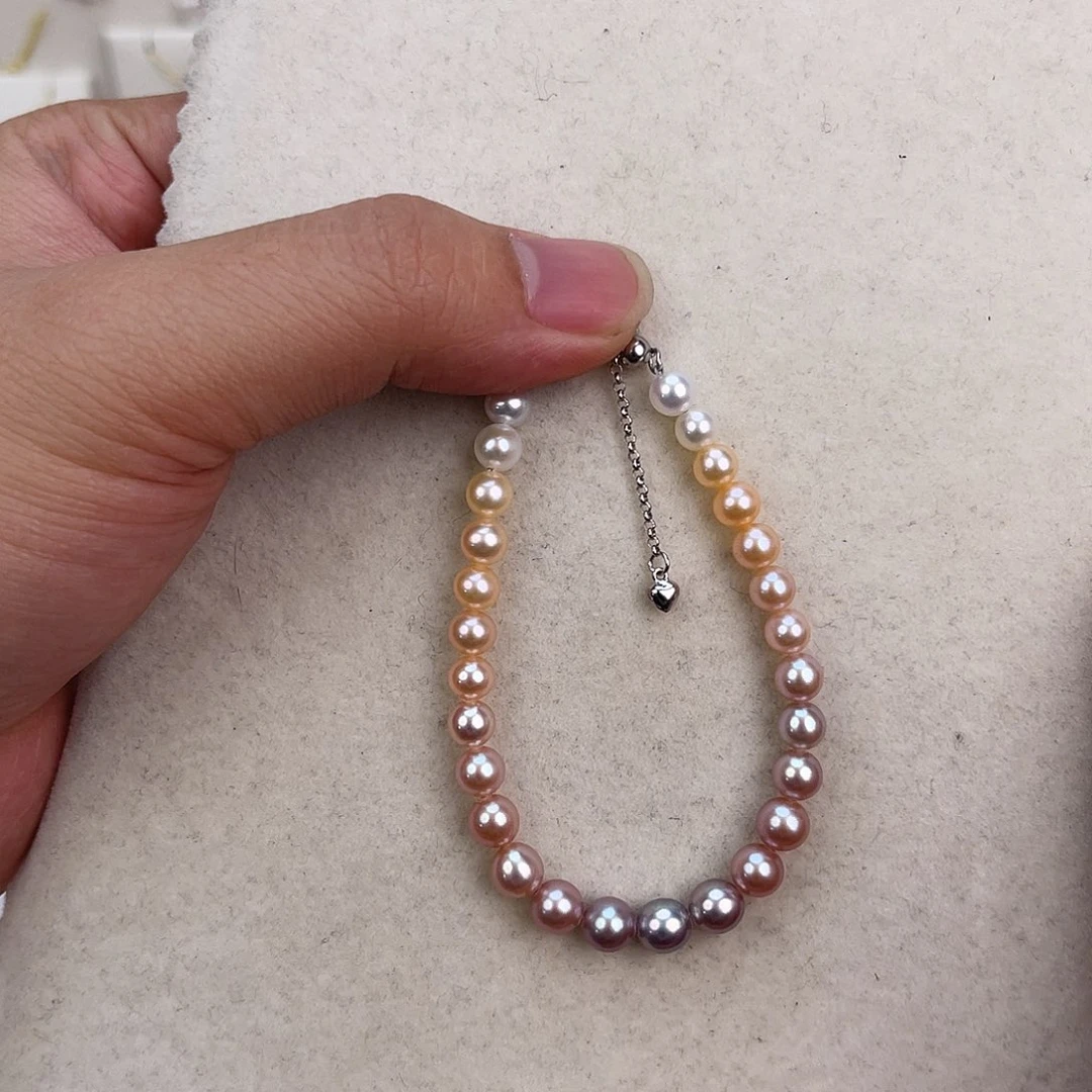 旺****手绳银S925镶嵌淡水珍珠