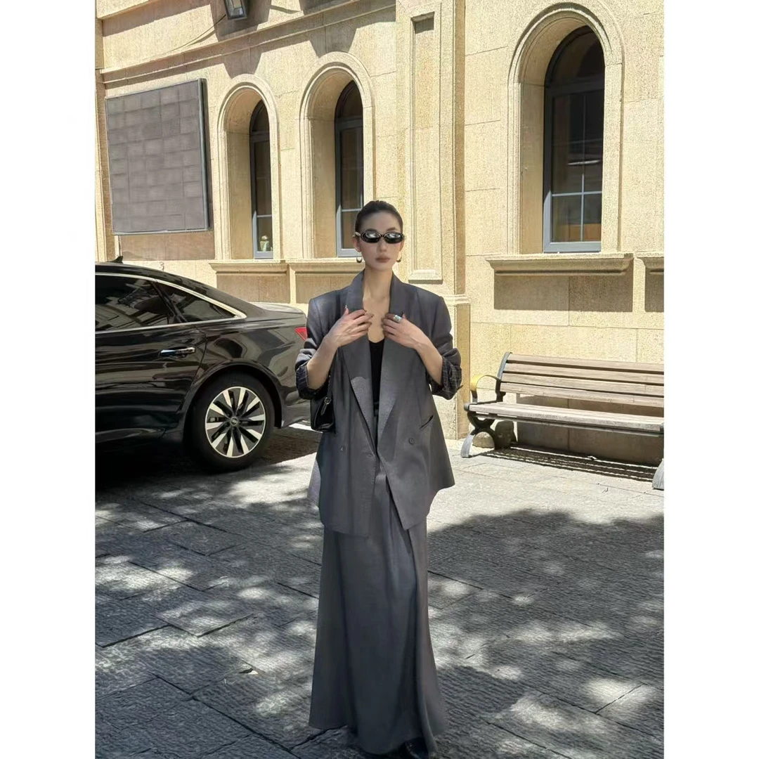 FIINAL《哈灵顿》格雷系极简轻奢西装款套装