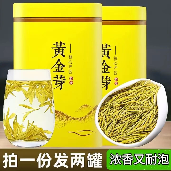 （新茶小罐）正宗新茶黄金芽茶叶鲜爽回甘浓香型豆香味耐泡绿茶礼盒