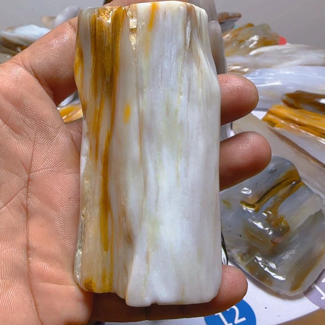 硅化玉未镶嵌手把