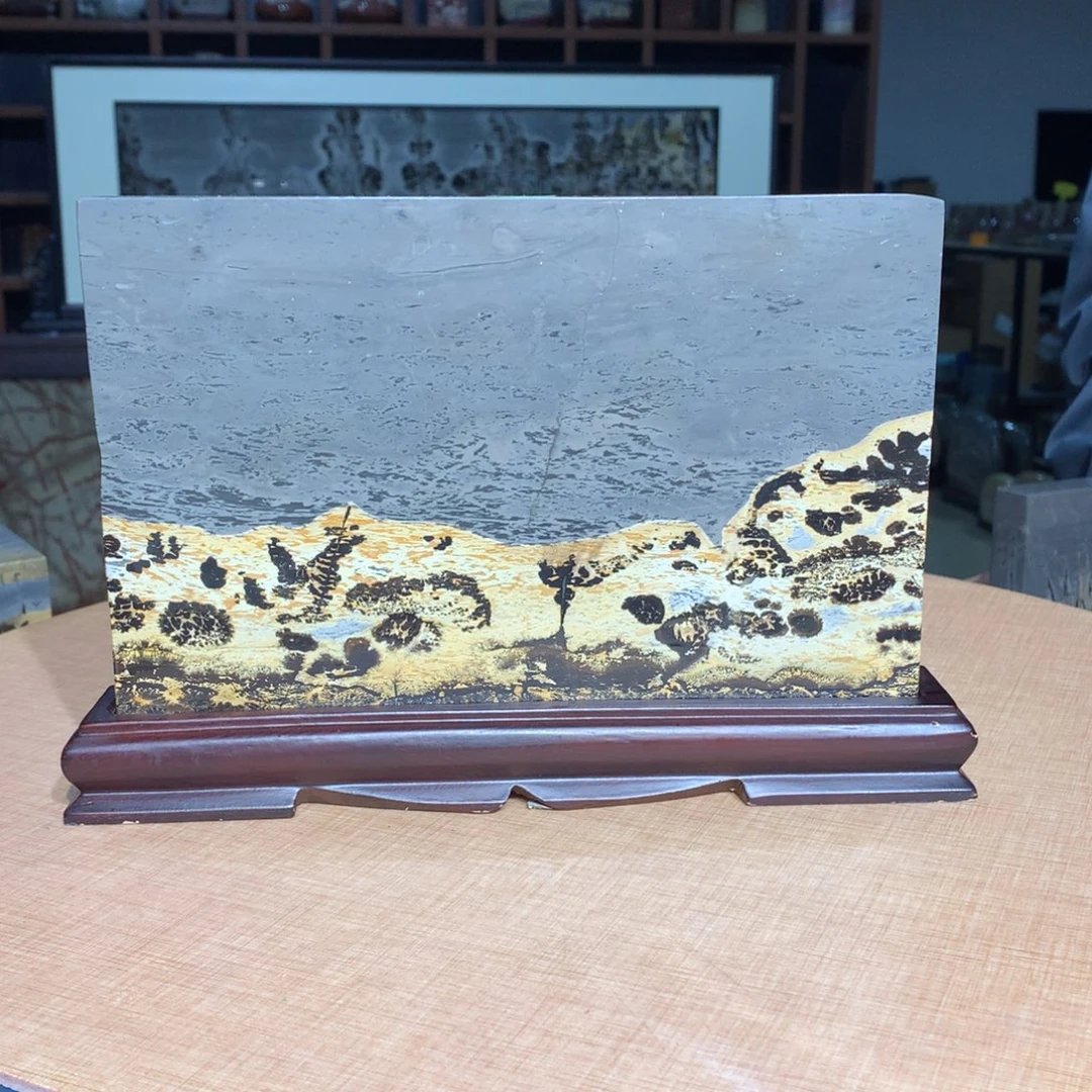 广西国画石摆件，收藏观赏