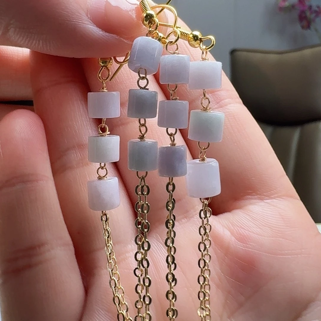 翡翠耳饰银S925镶嵌多样性发货其一