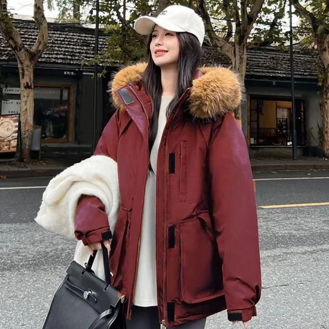 【派克服】冬季长袖厚款外套气质百搭女装7541[IWE]J