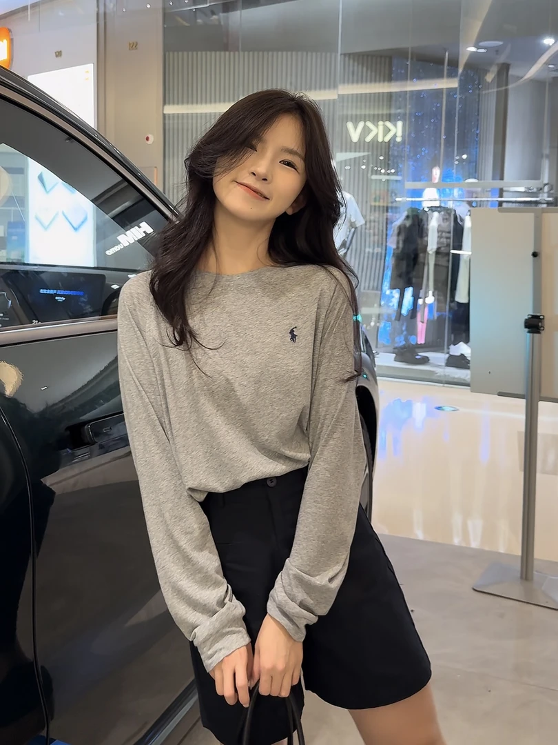 DDY～老钱系列～极简风冰丝防晒长袖T恤显瘦