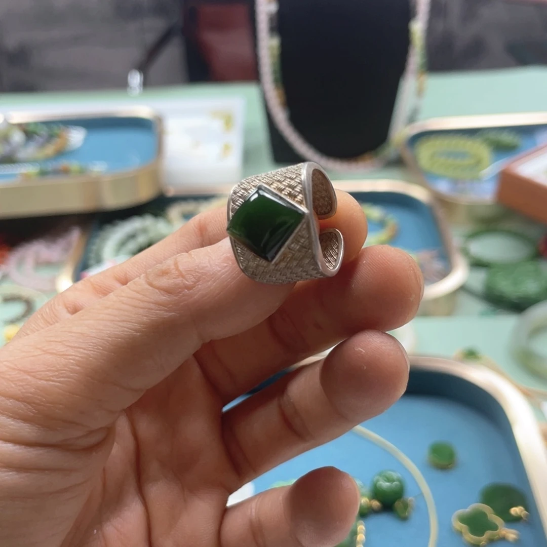 和田玉银S925镶嵌颈饰