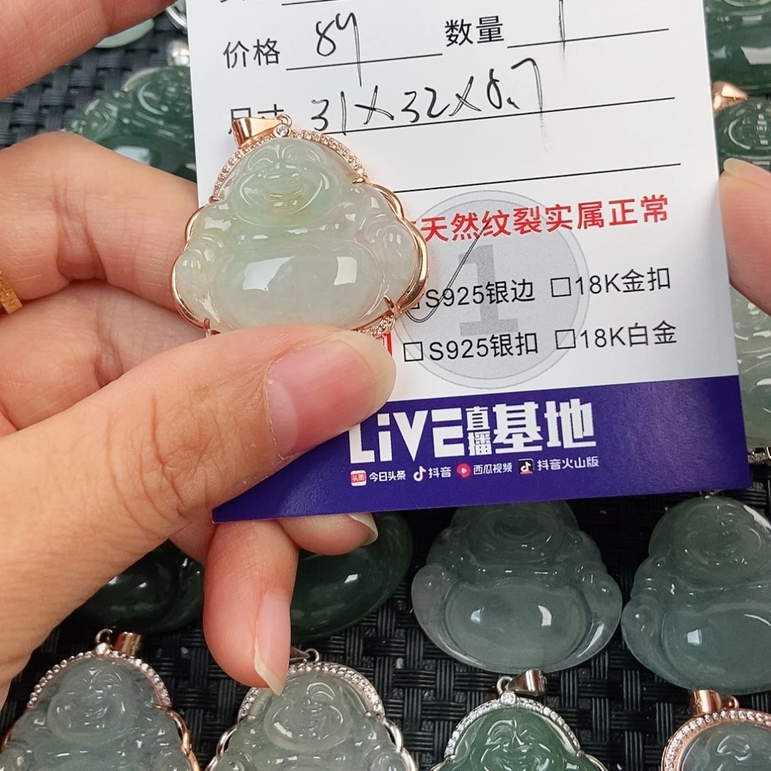 翡翠银S925镶嵌颈饰