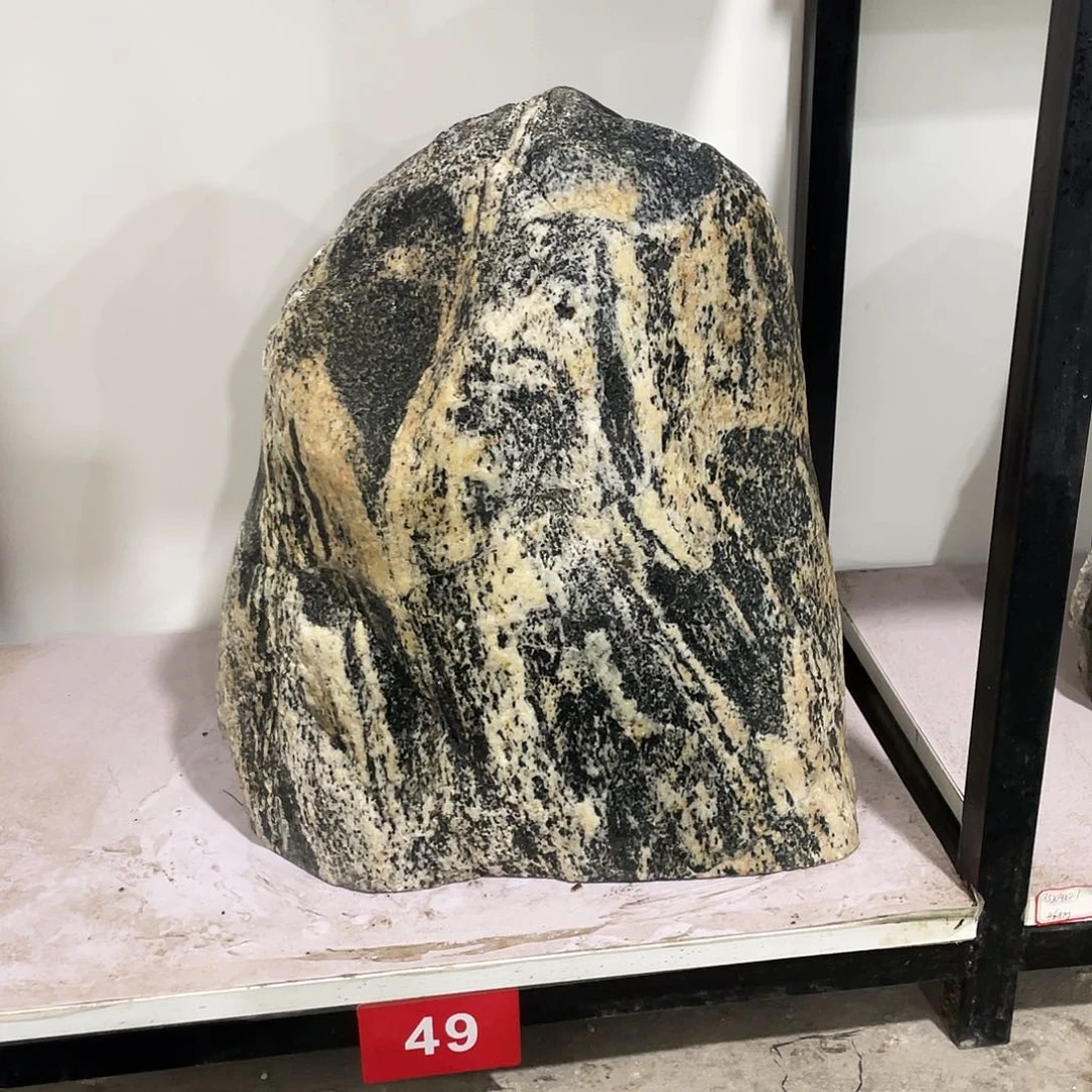 大***～石材平安石摆件靠山石