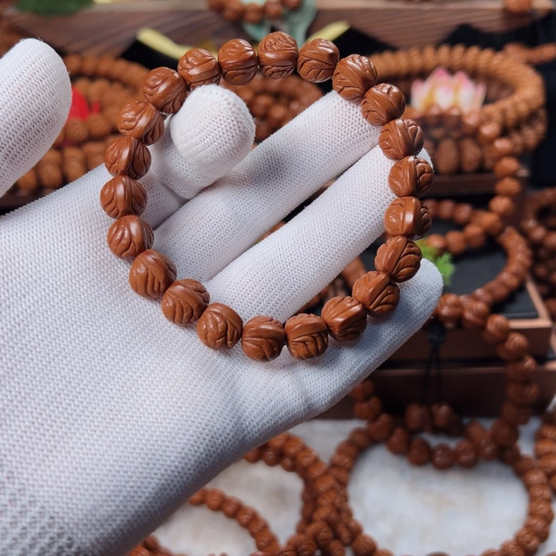 桃核手串活*。11野生红皮玉龙脊