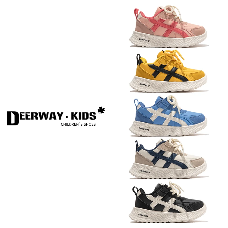 QL1750【德尔惠】2025年新款运动鞋防水皮面休闲鞋软底跑步鞋 X