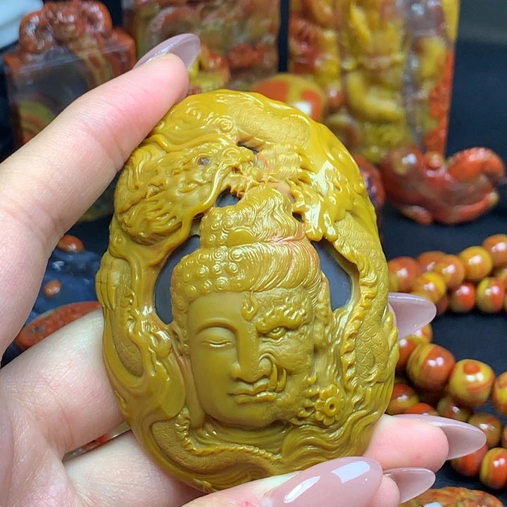 来***生玛瑙/玉髓未镶嵌佛