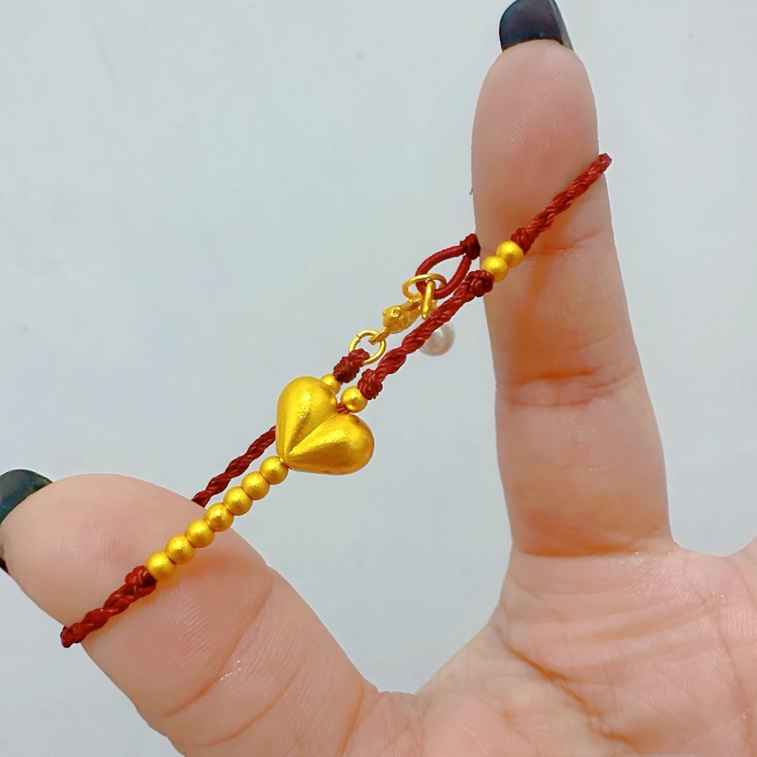 黄铜布艺手链 手工编织合辑小碎金手绳编绳古法手编串珠饰品