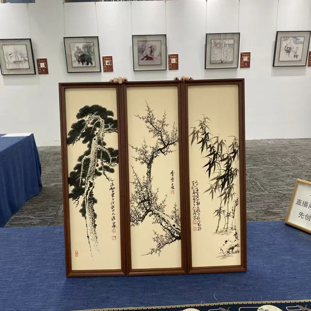 23*73竖幅/新岁寒三友周作光