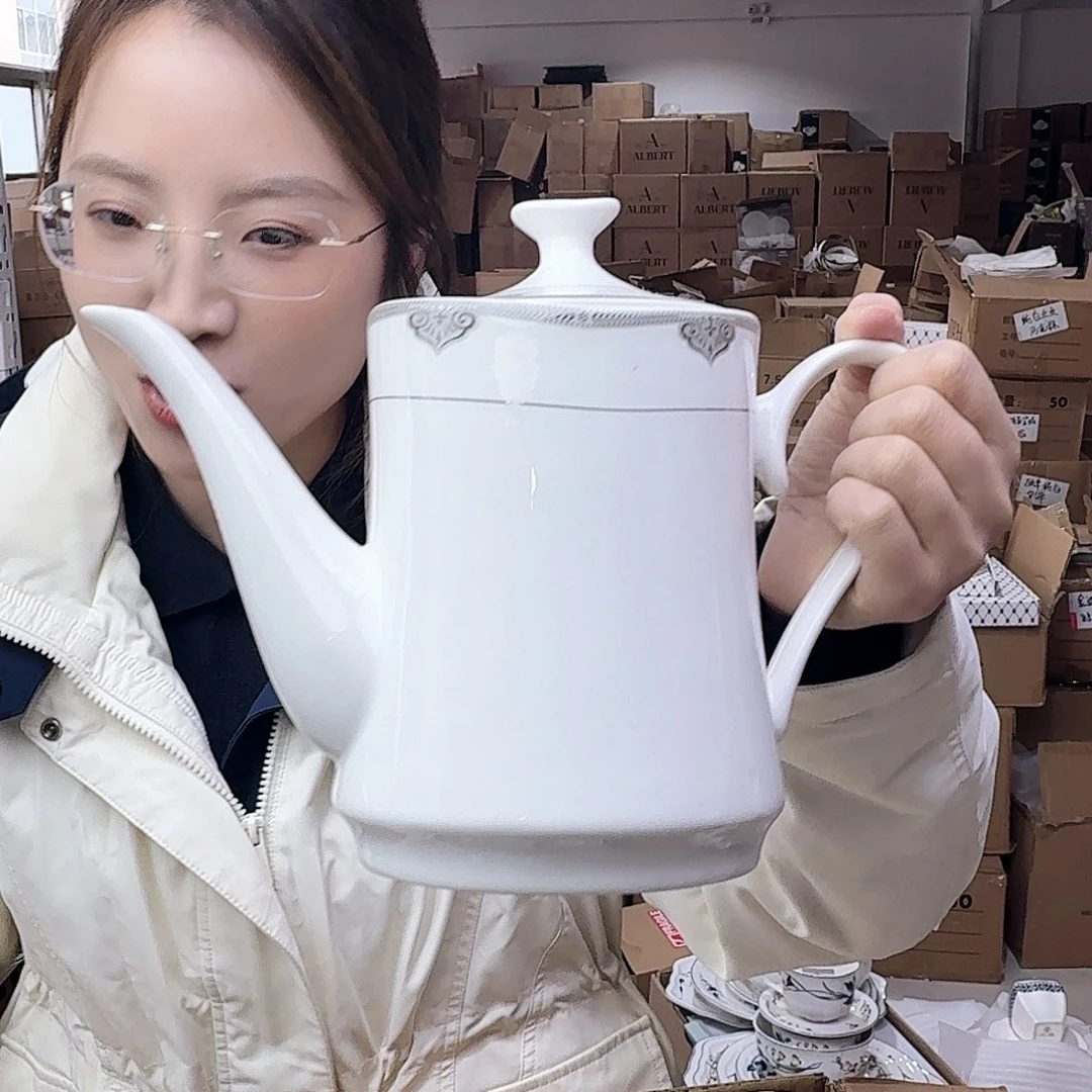骨瓷茶壶外贸骨瓷