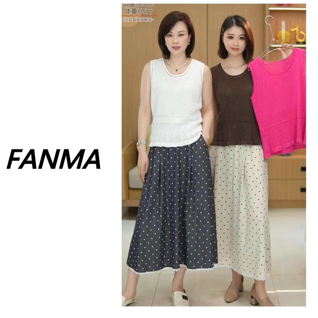 #新款波点裙# 气质波点设计女士高腰显瘦半身裙伞裙 F169-86082