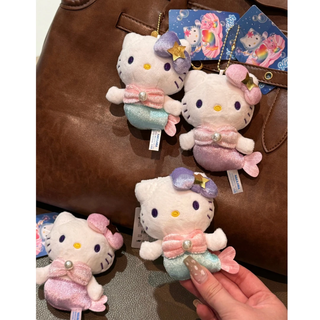【059】50周年快闪限定梦幻美人鱼hellokitty包挂件毛绒公仔kt挂饰