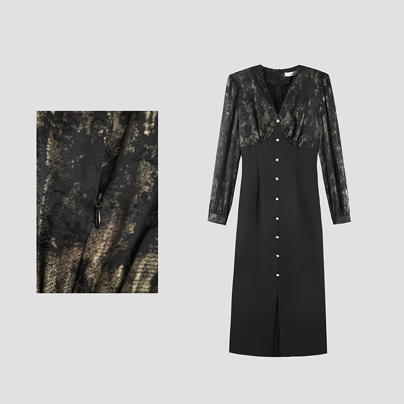 【首尔秀场】新款法式提花肌理感温柔连衣裙HBZC621086 nnassa