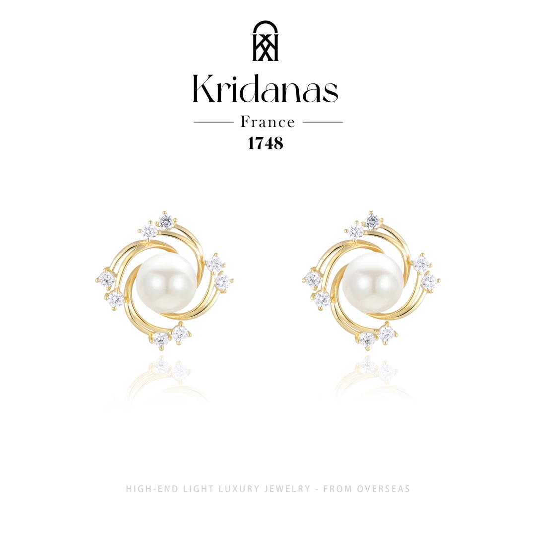 【璨阳流光】Kridanas轻奢设计感春夏流星珠珠耳钉 F4104