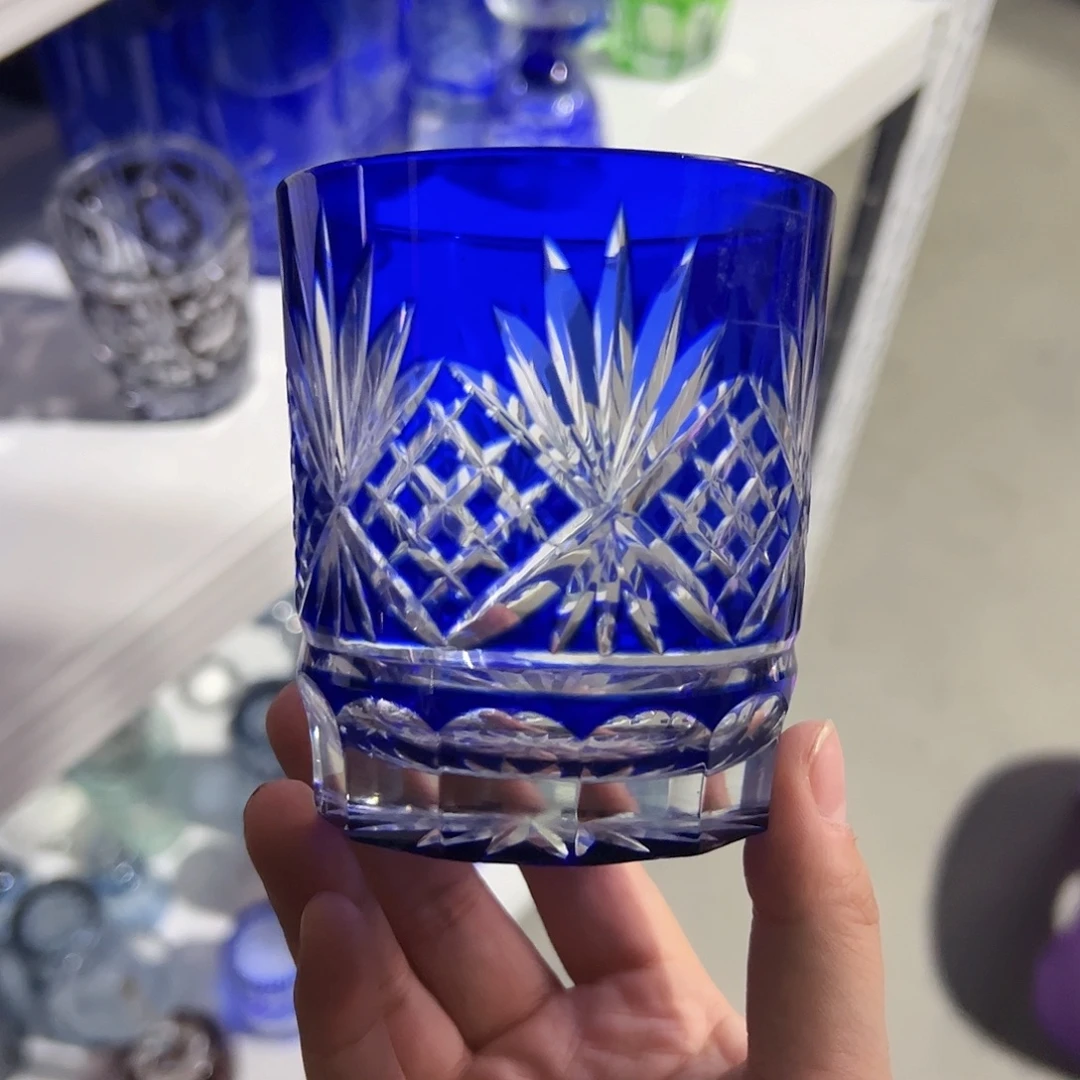 水晶玻璃高脚款微瑕一个