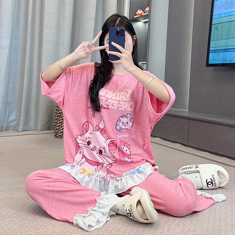 卡通2025年春季新款休闲亲肤圆领长袖宽松睡衣女家居服 TZ280