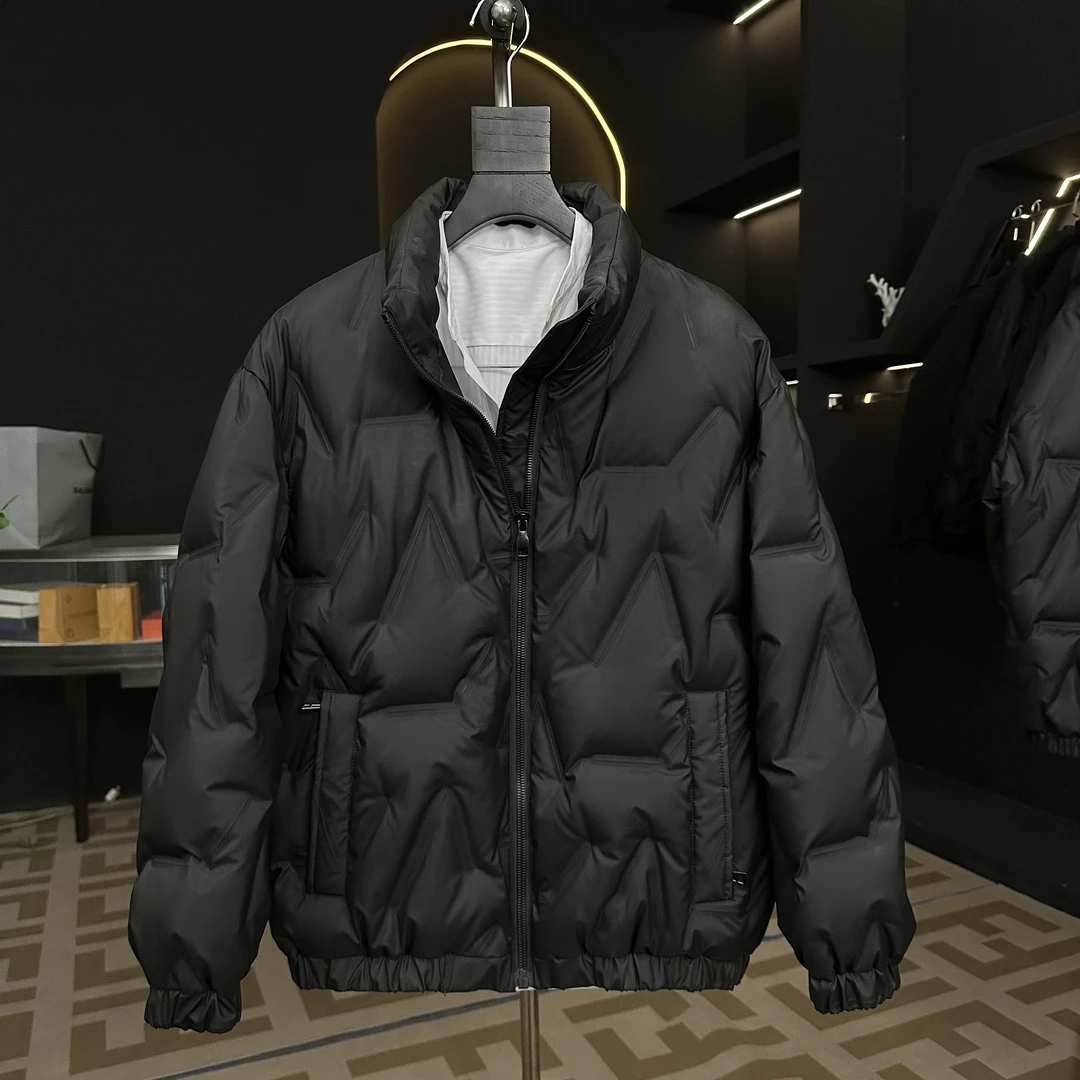 设计师款白鸭羽绒服保暖外套冬款百搭男士（龙生）