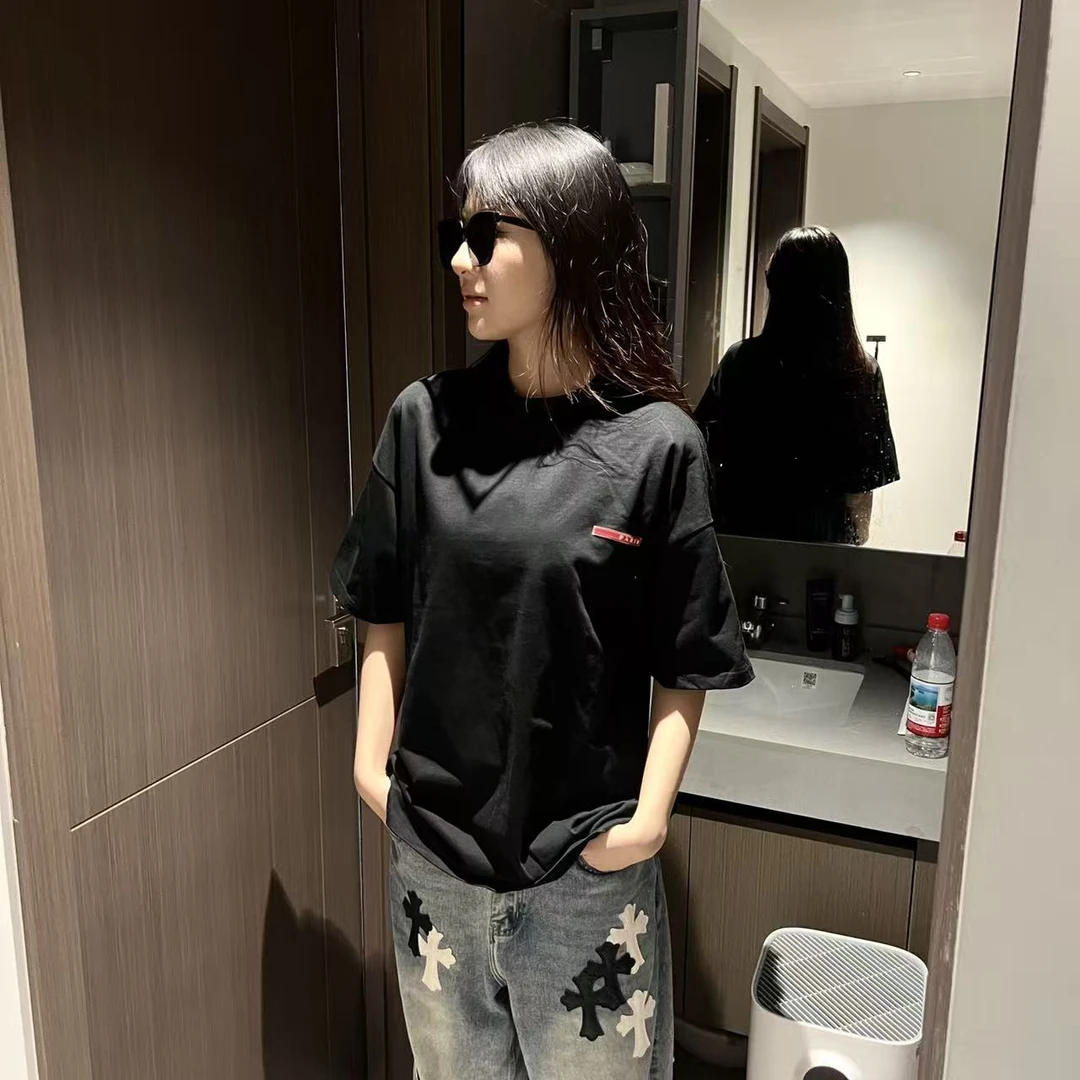 BANSUISDGA【李老板专属】时尚宽松【小达达前胸小标】男女同款短袖