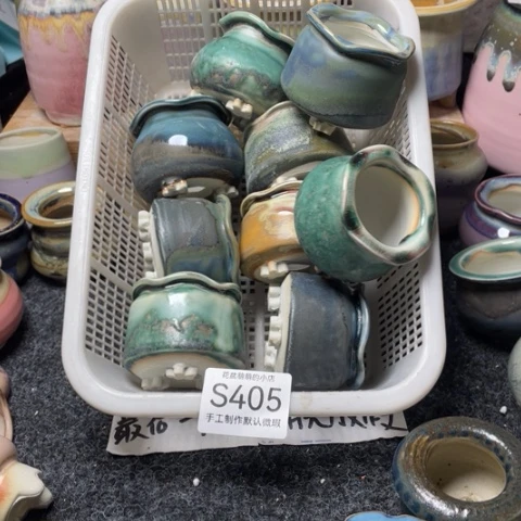 紫砂花盆微瑕405口径3.5左右