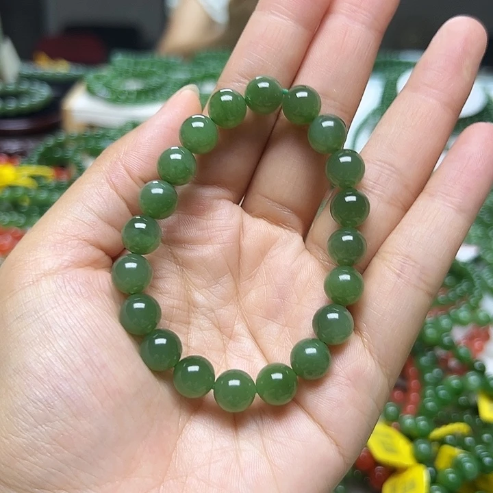 手链未镶嵌和田玉（碧玉）