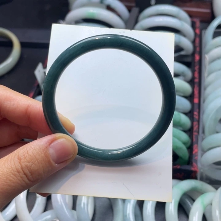 翡翠未镶嵌手镯翡翠手镯54.6圈口福利