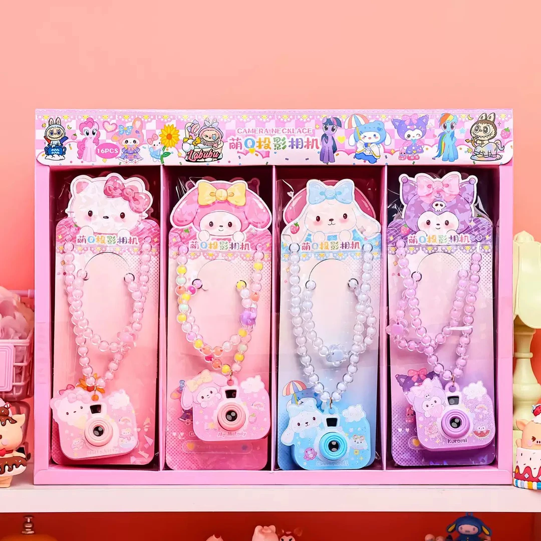 网红儿童萌Q投影相机项链手链套装女童串珠可爱趣味生日小礼物