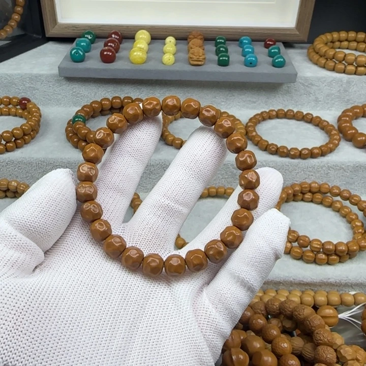 奶酪猴头核桃手串