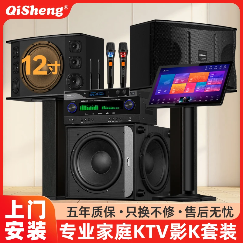 奇声S5卡拉ok套装唱歌会所KTV立体功放大功率舞台k歌演出影院音响