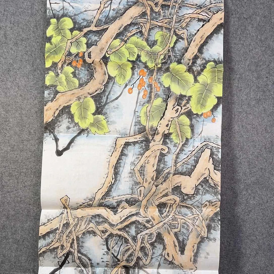 国画296 牡丹之花之叶的颜色和