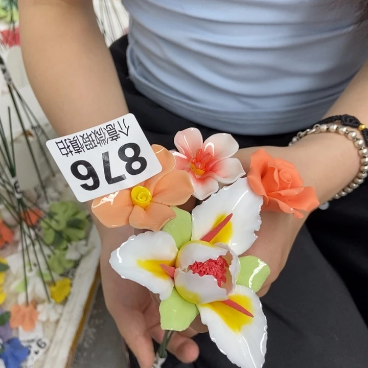 杯手工制作陶瓷花