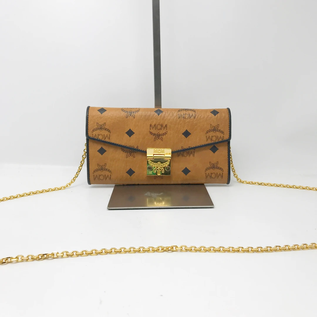 95新 MCM 洋诚二手 MCM信封链条斜跨包