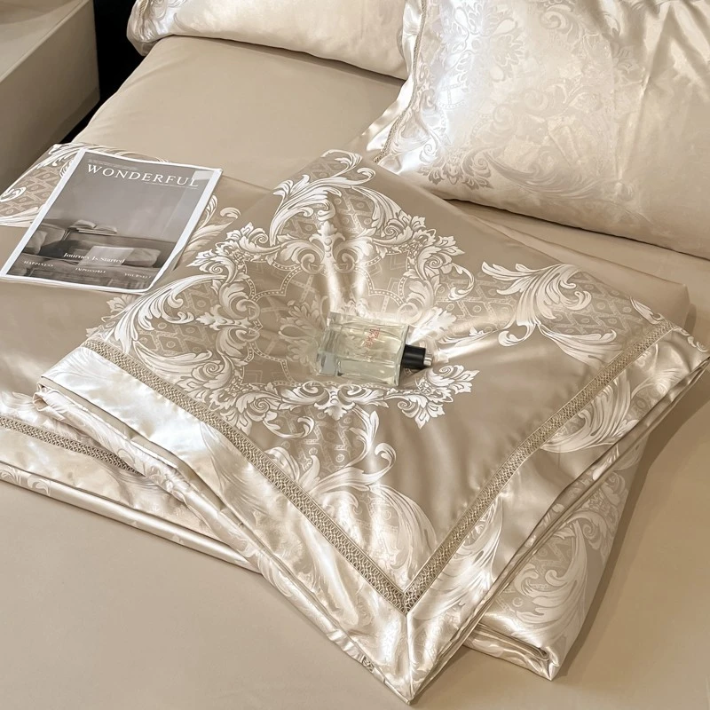 水星高端家纺欧式高端100支冰丝夏凉被四件套夏季可机洗天丝空调