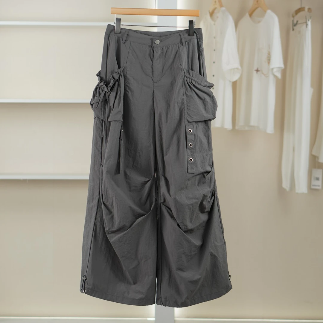 麦迪尚品【文M】51216546 时尚抽绳口袋工装裤春夏女装专柜撤柜