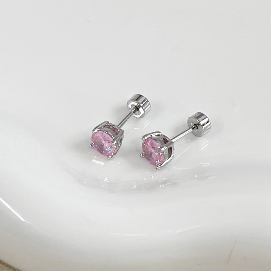 铜合金耳饰 芽怼怼(高高) 螺旋耳钉 4096