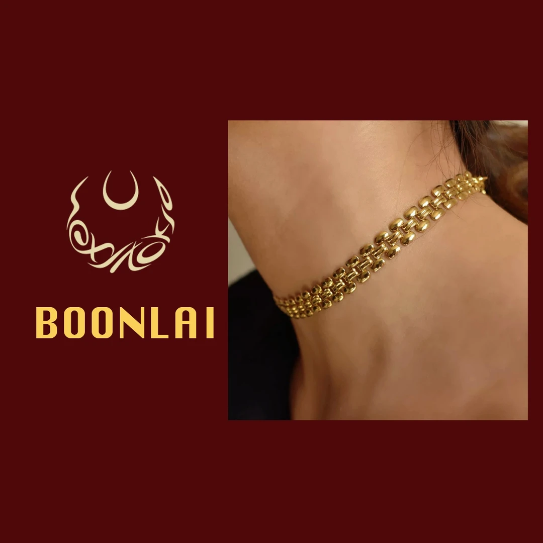 铜合金项链 Boonlai 金属感链条造型项链1033